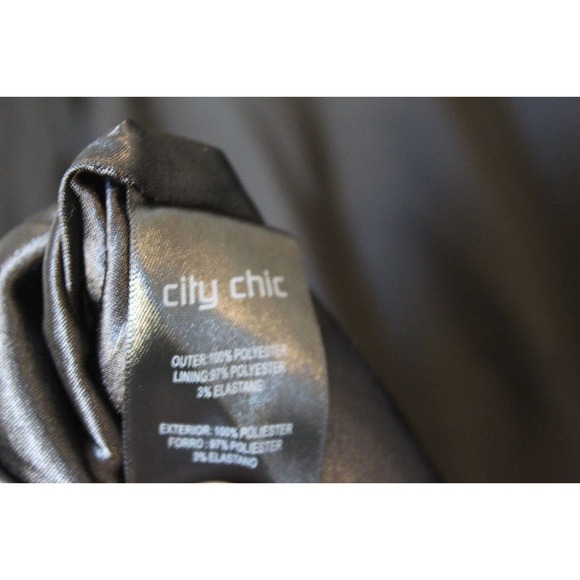 NWT *READ NOTE* City Chic Flounce Shirt Dress Black Plus Size 22 XL H14235 - Picture 11 of 12